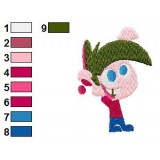 Timmy Turner So Happy Embroidery Design
